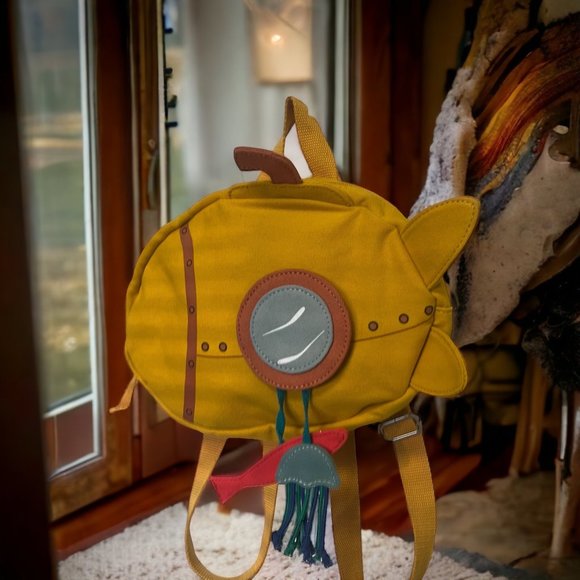 Zara Bags Zara Canvas Yellow Submarine Backpack Poshmark